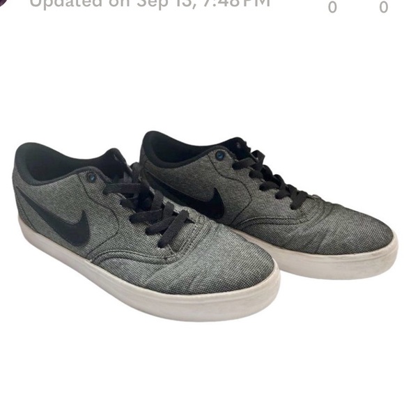 Nike Other - Nike SB Gray Check Canvas Casual Sneakers - Men’s 8.5